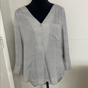 Gray Polka Dot Women's Top